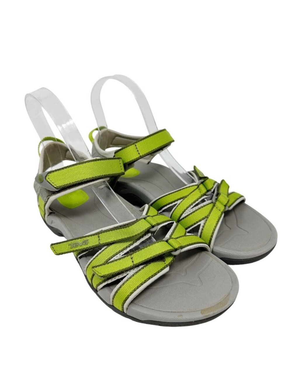 Teva Tirra Hiking Sport Sandals Womens Size 8 Gray Lime Green